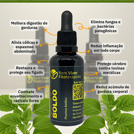 Extrato/Tintura Mãe de Boldo (Peumus boldus) 50ml