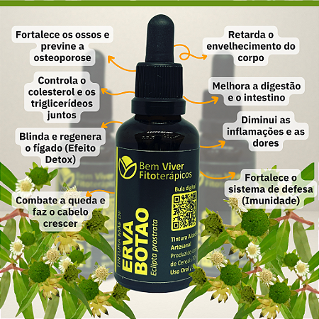 Extrato/Tintura Mãe de Erva Botão (Eclipta prostrata) 50ml