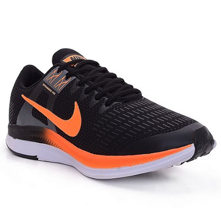 tenis nike laranja com preto