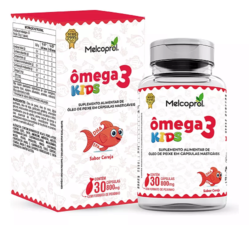 1 Ômega -3 Peixinho Kids 800mg - 30 Cápsulas - Melcoprol