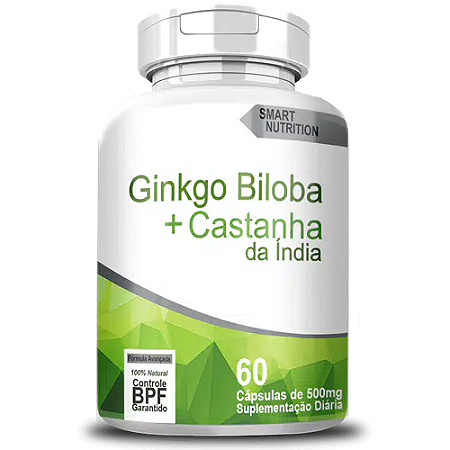 Ginkgo Biloba + Castanha da Índia 500mg 60caps - 4 Elementos