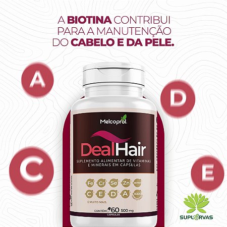 3 Unid. Deal Hair 60 Caps - 500mg