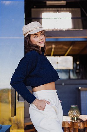 Tricô ANA | azul marinho