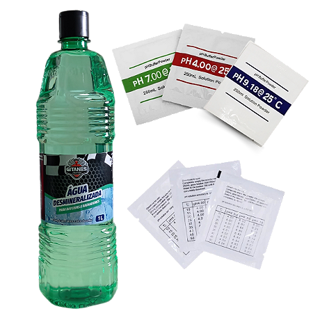 Kit Água Desmineralizada 1L + Saches de Calibração