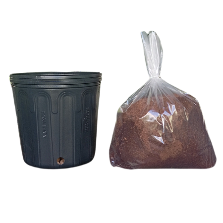 Kit Vaso para Mudas 5L Nutriplan + Substrato Pó de Coco