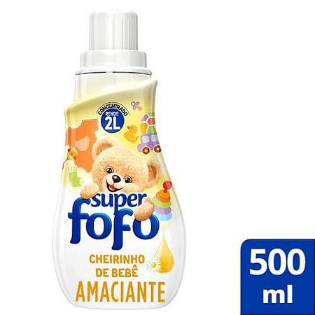 Amaciante Fofo Concentrado Cheirinho De Bebê 500ml - SuperLimpinho - O  Supermercado da Limpeza.
