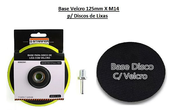 Base Velcro 125mmXM14 P/ Discos de Lixa