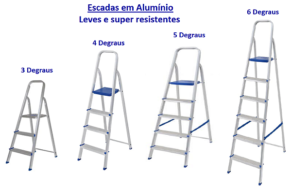 Escadas em Alumínio (Leves e Resistentes)