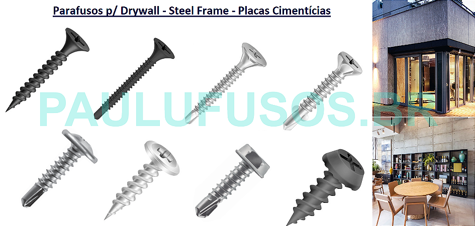 Parafusos p/ Drywall - Steel Frame - Placa Cimentícia