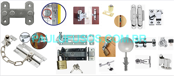 Trincos, Tranquetas, Targetas, Fechos e Batedores de Portas