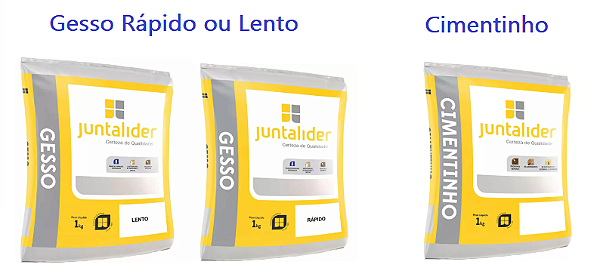 Cimentinho e Gesso Rápido ou Lento
