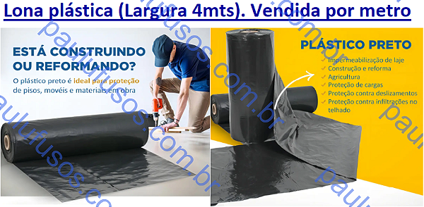 Lona plástica (Largura 4 metros)