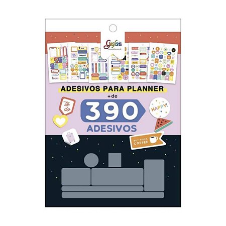 Adesivos decorados para Planner com 12 Folhas - Tilibra