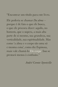 DO CORPO - COMTE-SPONVILLE, ANDRE