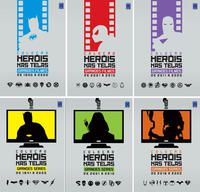 COLEÇÃO HERÓIS NAS TELAS - FILMES E SÉRIES (6 VOLUMES) - EDITORA EUROPA