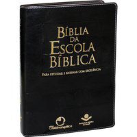 BÍBLIA DA ESCOLA BÍBLICA COM ÍNDICE - CAPA PRETA NOBRE - SOCIEDADE BÍBLICA DO BRASIL