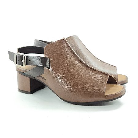 Sandália Opanaken Bicolor Linhaça e Café