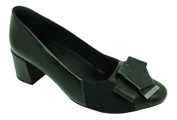 Sapato Usaflex Scarpin Preto Com Laço