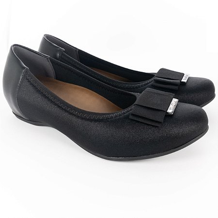 Sapatilha Usaflex Lycra Shine Preto