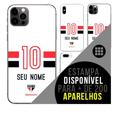 Capa de celular camisa de time com nome personalizável - São Paulo