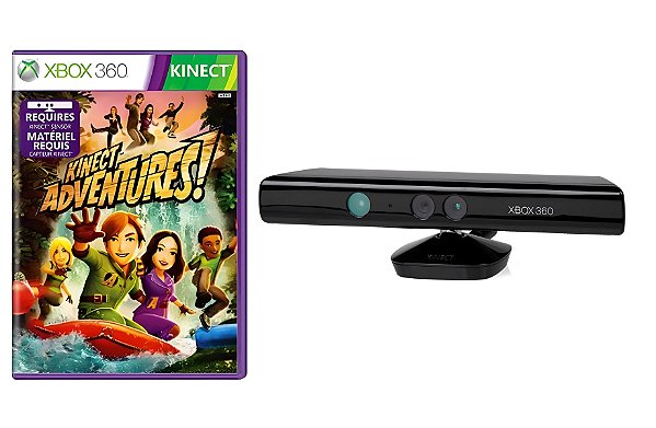 Kit Sensor Kinect Xbox360 + Jogo Adventures Fisico Aventura (Recondicionado)