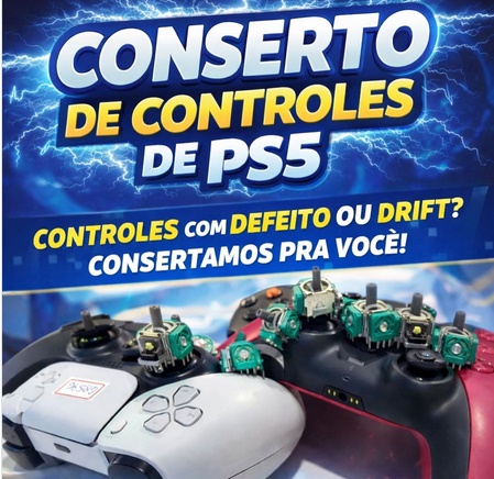 Manutenção e Reparo para controles do Console PS5 Ou PS4