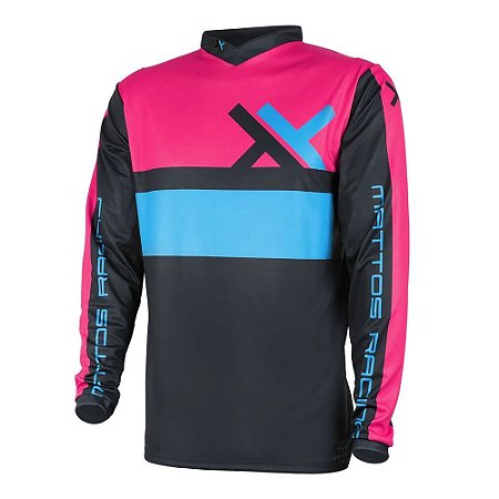 Camisa Mattos Racing Assimilate Pink Azul