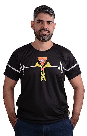Camiseta Masculina Desbravador Lenço no Peito com faixa Refletivo na Manga - DBV 013