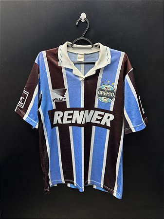 CAMISA DO GRÊMIO 1995 TRICOLOR #9 BORDA Nº AZUL - M