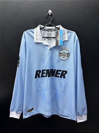 CAMISA DO GRÊMIO 1995 CELESTE RETRO LICENCIADA (MANGA LONGA)