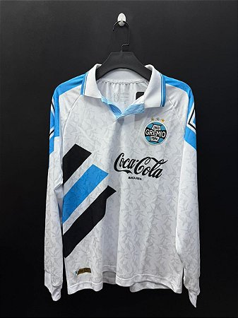 CAMISA DO GRÊMIO 1993 BRANCA RETRÔ LICENCIADA S/N - (MANGA LONGA)