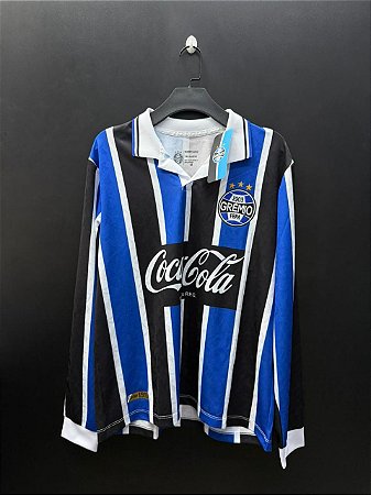 CAMISA DO GRÊMIO 1993 TRICOLOR RETRÔ LICENCIADA S/N - (MANGA LONGA)