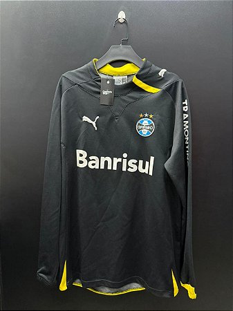 MOLETOM DO GRÊMIO 2007 TREINO PRETO/AMARELO - GG