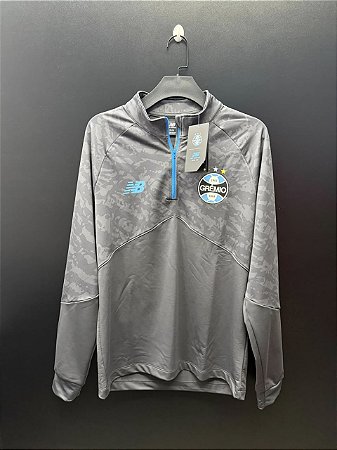 BLUSÃO DO GRÊMIO 2026 TREINO 1/2 ZÍPER GRAFITE