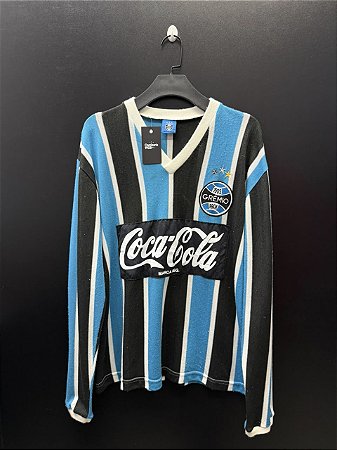 CAMISA DO GRÊMIO 1989 RETRO LICENCIADA TRICOLOR #8 - GG (MANGA LONGA)