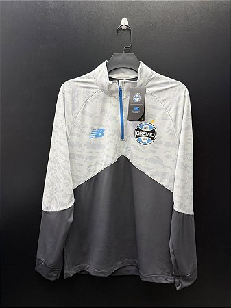 BLUSÃO DO GRÊMIO 2026 TREINO 1/2 ZÍPER CINZA