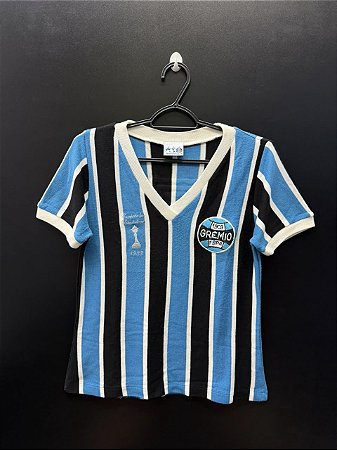 CAMISA DO GRÊMIO 1983 RETRO TRICOLOR LICENCIADA #7 - G (FEMININA)