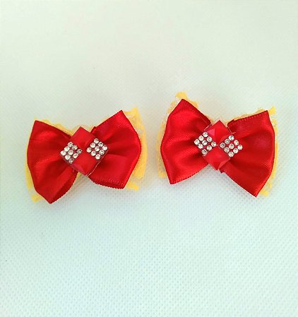 Laço Liso G Com Renda e Chaton. 20 Lacinhos pet luxo renda