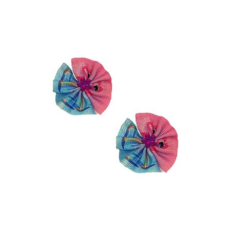 Par de laço fuxicão Pet. Laço Grande para Pet penteado