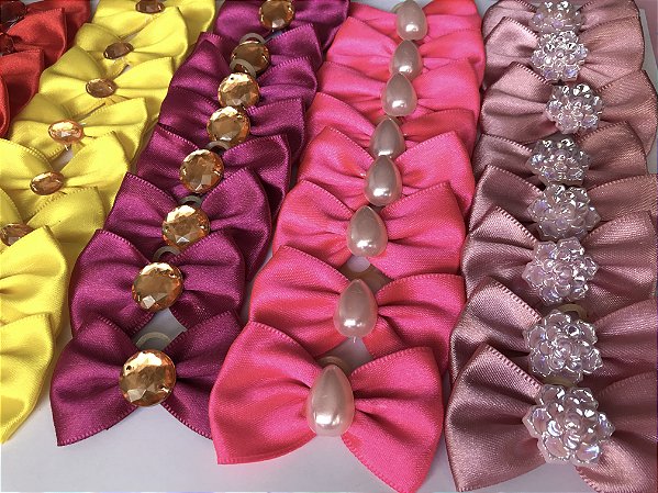 10 Laços Grande Pet Lacinho cetim G cachorro gato pet fêmea.