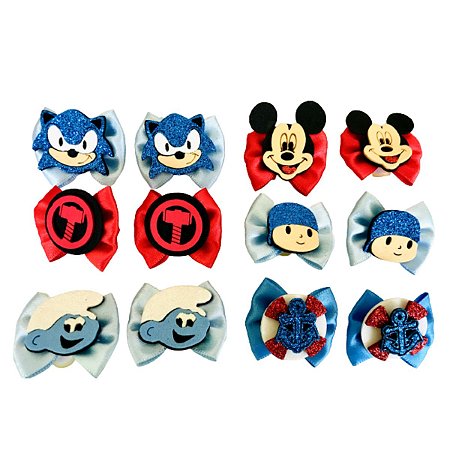 10 Laços Macho M Banho E Tosa Pet Shop Cães, Gatos. Sortidos