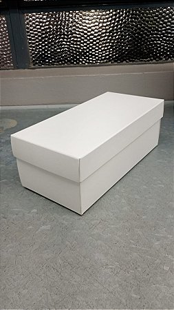 CAIXA BRANCA PARA CALÇADO FUNDO E TAMPA - 295X140X105 - 50 UNIDADES