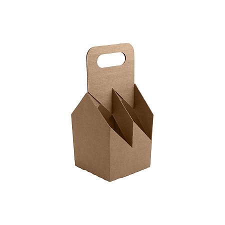 EMBALAGEM KRAFT PARA LONG NECK 4 GARRAFAS - 132x132x197mm - 50 UNIDADE