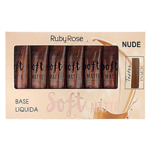 Base Soft Matte Ruby Rose HB-8050 Cor Nude 2 - Box c/ 06 unid