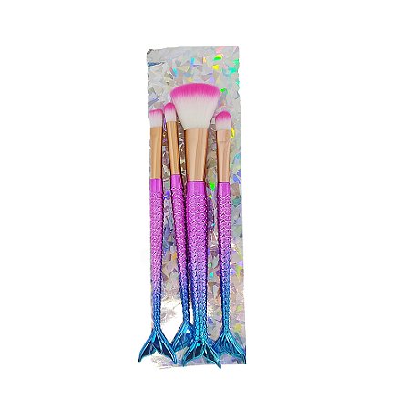 Kit de Pincel para Maquiagem Sereia