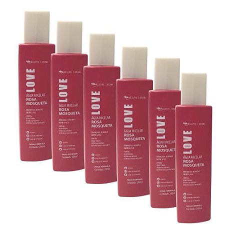 Água Micelar Rosa Mosqueta Max Love – Kit c/ 06 unid