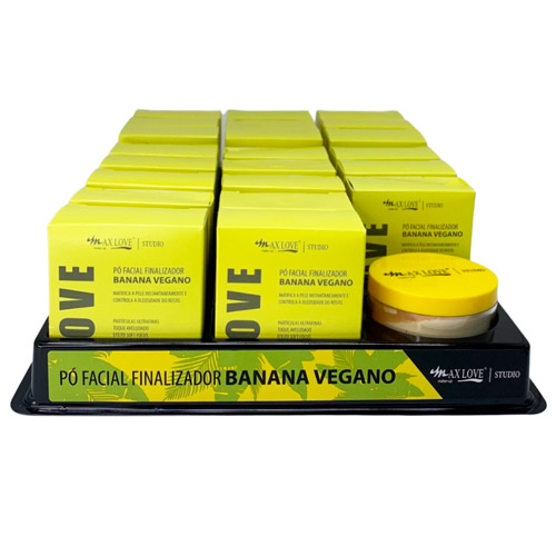 Pó Facial Finalizador Banana Vegano Max Love – Box c/ 22 unid