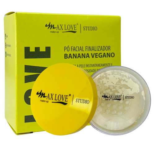 Pó Facial Finalizador Banana Vegano Max Love - Virtual Make | Fornecedora  de Maquiagem Atacado p/ Revenda