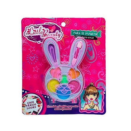 Brinquedo Infantil Kit Maquiagem para Boneca Little Beauty Coelho BAR-13001