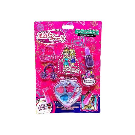 Brinquedo Infantil Kit Maquiagem para Boneca Little Beauty Morango BAR-81107